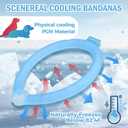 SCENEREAL 2 Pack Dog Cooling Collar Bandanas, Instant Chill Out Pet Neck Wraps for Hot Weather Summer, Heat Relief Prevent Sunstroke Summer Essentials for Dogs, Rose Red & Blue L