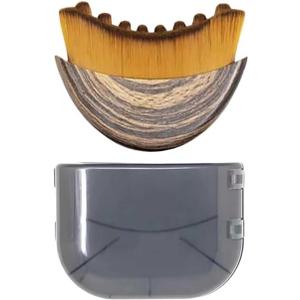 Lymphatic Contour Face Brush Lymphatic Drainage Massager Double Chin Reducer Lymphatic Drainage Brush for Face,Ergonomically Designed to Fit The Skin Precisely and Relieve Fatigue (Brown)