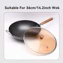 WANGYUANJI Round Tempered Glass Lid - Versatile Glass Lid for 14.2 Inch Skillets, Pans, and Dutch Ovens - 14.2 inch
