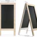 DAHAPYBOO Sandwich Board 40"x20" Solid Pine Wood Rustic White,Chalk Board Sign Board,Sandwich Board Signs Outdoor, Chalkboard Easel,A Frame Chalkboard Sign