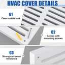 Colingmill 1 Pcs Decorative Return Air Vent Cover 26 x 8.5 x 3/4 Inch (24x6 Duct Opening) White MDF Modern Farmhouse Wall Vent Grille High Airflow Cold Air Return HVAC Cover for Wall Baseboard 26 x 8.5 x 3/4 Inches, White, 1