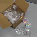 Cinnvoice 36 Pcs Acrylic Icicle Christmas Tree Ornaments 5 Inches Clear Icicles with Fake Snow Hanging Winter Fairy Decorations for Christmas Tree Decorations Xmas Outside Yard Porch Home Decor