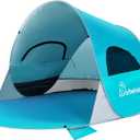 WolfWise UPF 50+ Easy Pop Up 3 Person Beach Tent Sport Umbrella Instant Sun Shelter Tent Sun Shade Canopy (Blue)