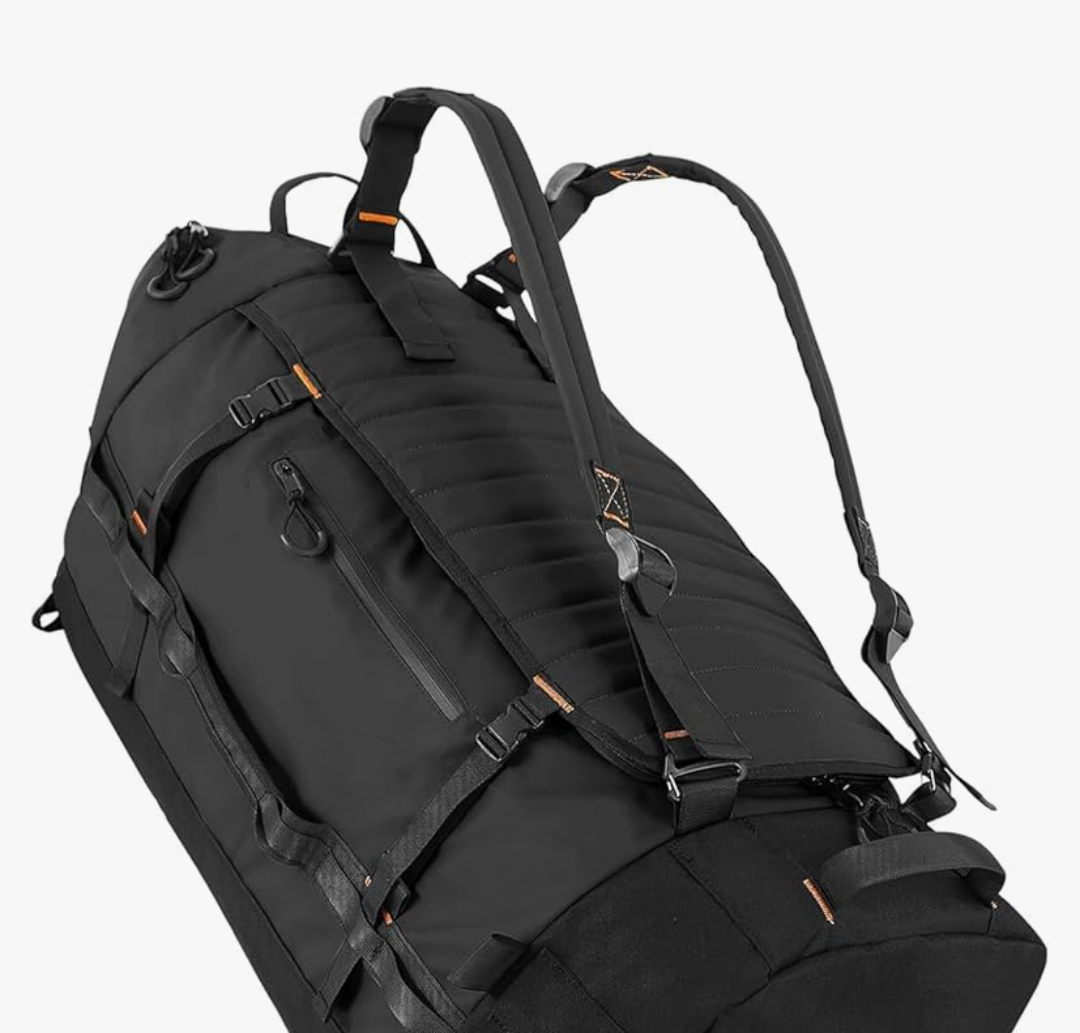 Rolling Duffle Bag with Wheels,86L 30”Carry on Luggage with Wheels,Folding Travel Bag,Duffle Backpack with Separate Shoe Compartment (black)