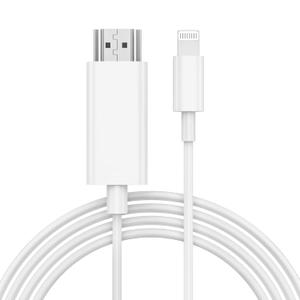 [Apple MFi Certified] Lightning to HDMI Cable Adapter for iPhone,1080P Lightning to HDMI Digital AV Adapter HDTV Cord Compatible with iPhone 14 13 12 11 Pro Max XS XR X 8 to TV Projector Monitor - 6.6ft