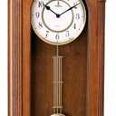Pendulum Wall Clock Battery Operated - 26 inch Large, Wooden Hanging Grandfather Wall Clock with Pendulum - Quiet, Made with Real Wood for Living Room Decor, Office & Home Dcor Gift