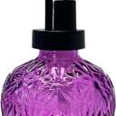 Vintage Soap Dispenser for Bathroom,Glass Kitchen Soap Dispenser with Pump,Farmhouse Antique,Cute Small Rustic Decor(Purple)