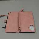 Defencase Compatible with iPhone 16 Plus Case Wallet with RFID Blocking Card Holder for Women Men, PU Leather Magnetic Snap Flip Zipper Strap Wallet Phone Case Fit for iPhone 16 Plus 6.7", Rose Pink