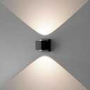 Tubicen Wall Sconce Dimmable Movie Theater Sconces Wall Lighting with Large Illumination Area 10W Black Indoor Up and Down Wall Lights for Living Room Hallway Stairway 3000K Square Hardwired