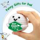 Dad Gifts for Fathers Day - Golf Gifts for Men, Funny Father's Day Birthday Handmade Crochet Golf Ball Accessories Gift for Dad Father Golfers Daddy Papa from Daughter Son, Best Dad by Par