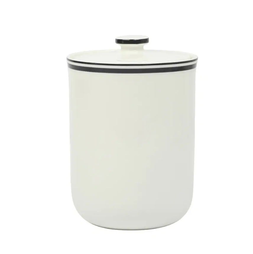 Sur La Table Banded Canister Set - Black - 5.5 x 8 in