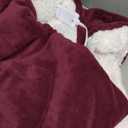 Sunbeam Electric Throw Royal Luxe Microplush Heated Blanket, 4 Heat Settings, 4-Hour Auto Shut-Off, Fast Heating, Warm and Cozy, Cabernet Red Color, 50" x 70"