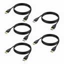 VESA Certified 8K DisplayPort 1.4 Cable 5-Pack, High Speed 48Gbps Display Port DP Cable 6 Feet (8K@60Hz, 4K@/240Hz/144Hz/180Hz/165Hz, 1080P@240Hz) for Gaming Computer Laptop TV Monitor