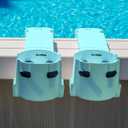 2-Pack Adjustable Cup Holders for Above Ground Pools | Fits ONLY Wide Edges & Square Top Rails | Non-Slip Silicone Grip Prevents Spills | Black | for Pool, Boat, Deck & Balcony | Made in Canada
