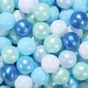 STARBOLO Ball Pit Balls for Toddlers Phthalate Free BPA Free Non-Toxic Crush Proof Play Balls for Toddlers Kids Pool Playhouse Pack of 100 200 500 (5 blue+White)