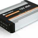 ECO-WORTHY 12V 40A DC to DC Charger with Solar Charge Controller Built-in,2 in 1 On-Board Battery Charger with MPPT LiFePO4 Lithium Battery Gel AGM, Multi-Stage Charging for Solar Panel Alternator 
