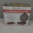 Baker's Friend Electric Quesadilla Maker with Extra Stuffing Design, 9.5 Inch with Easy Slice 6 Wedge, Non Stick Surface, Non-Slip Feet, Grilled Cheese Maker Machine, Red