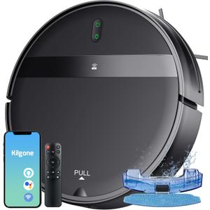 Robot Vacuum and Mop Combo, App/Alexa, Robotic Vacuum With WiFi/Bluetooth, Self-Charging Mopping Robot Vacuum Cleaner, Set Schedule, Tangle-Free Strong Suction Ideal for Pet Hair/Carpet/Hard Floor