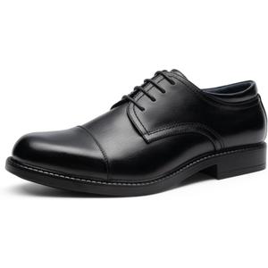 Bruno Marc Men's Dress Oxford Shoes Classic Lace Up Formal Cap Toe Shoes (Size 10.5, Black)