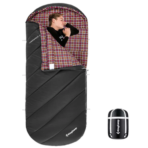KingCamp Sleeping Bag for Adults, Cold Weather & Warm Extra Wide Big & Tall XL Portable Waterproof Flannel Sleeping Bags, Essentials Gear Accessories for Camping Backpacking Hiking Indoor & Outdoor