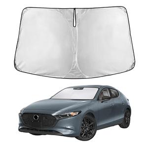 EcoNour Windshield Sunshade for Mazda 3 2019–2026 | Custom Fit Front Window Sun Shade | Blocks Harmful UV Rays & Reduces Heat | Foldable Sun Visor with Storage Pouch