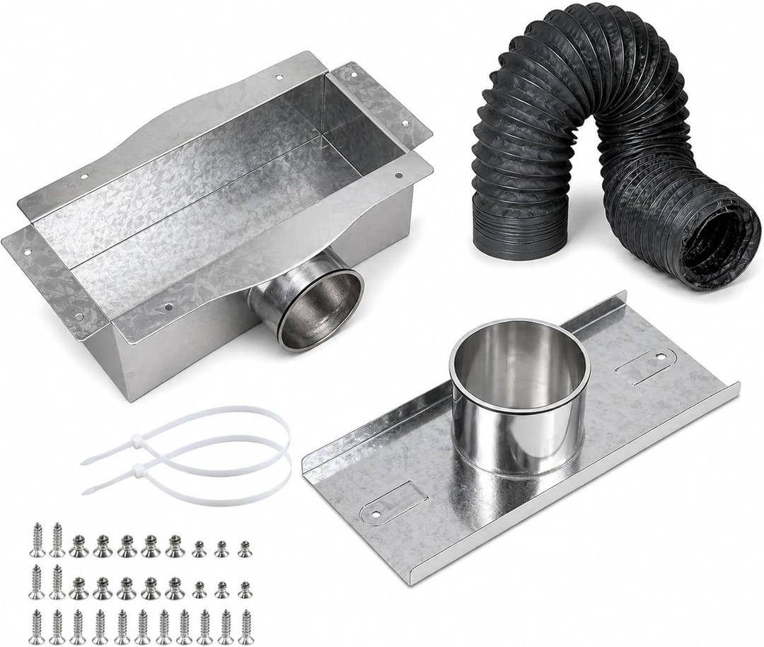 Toe Kick Vent Duct Kit,Under Cabinet HVAC Ducting,Energy Efficient Air Duct Regulator,4" Universal Fit for Kitchen Bathroom Cabinet Toe Kick Space