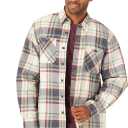 Wrangler Authentics Men's Long Sleeve Sherpa Lined Shirt Jacket (Light Beige Heather), S