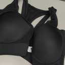 Yvette Front Closure High Support Sports Bras for Women Double Straps Plus Size Sports Bra with Sewn in Pads (X-Large Plus, Black)