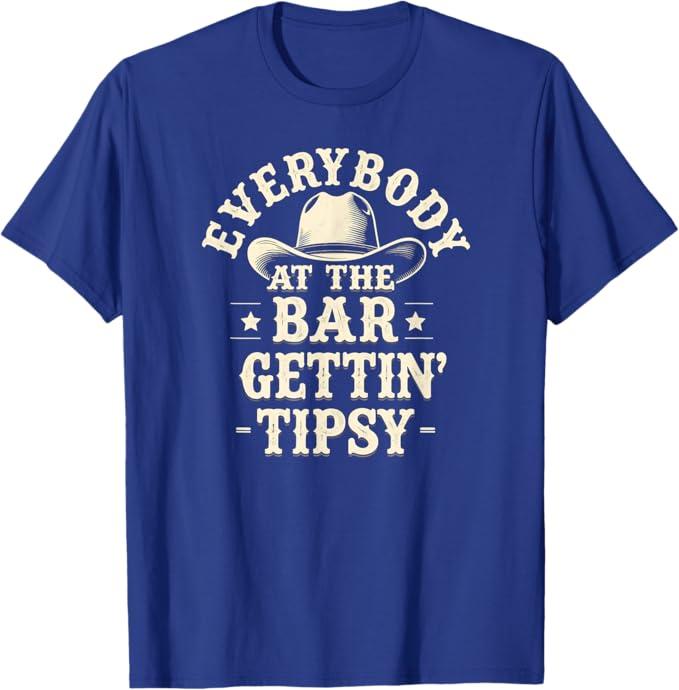 Everybody Gettin' Tipsy Country Western T-Shirt, Size L