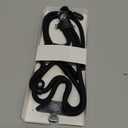 Manna Joy Phone Lanyard Crossbody with 2 Hanging Loops: Metal Buckle Adjustable Skin-Friendly Cell Phone Strap for iPhone Around,Hands-Free Universal Anti Theft Neck Lanyards For Outdoor Travel,Black