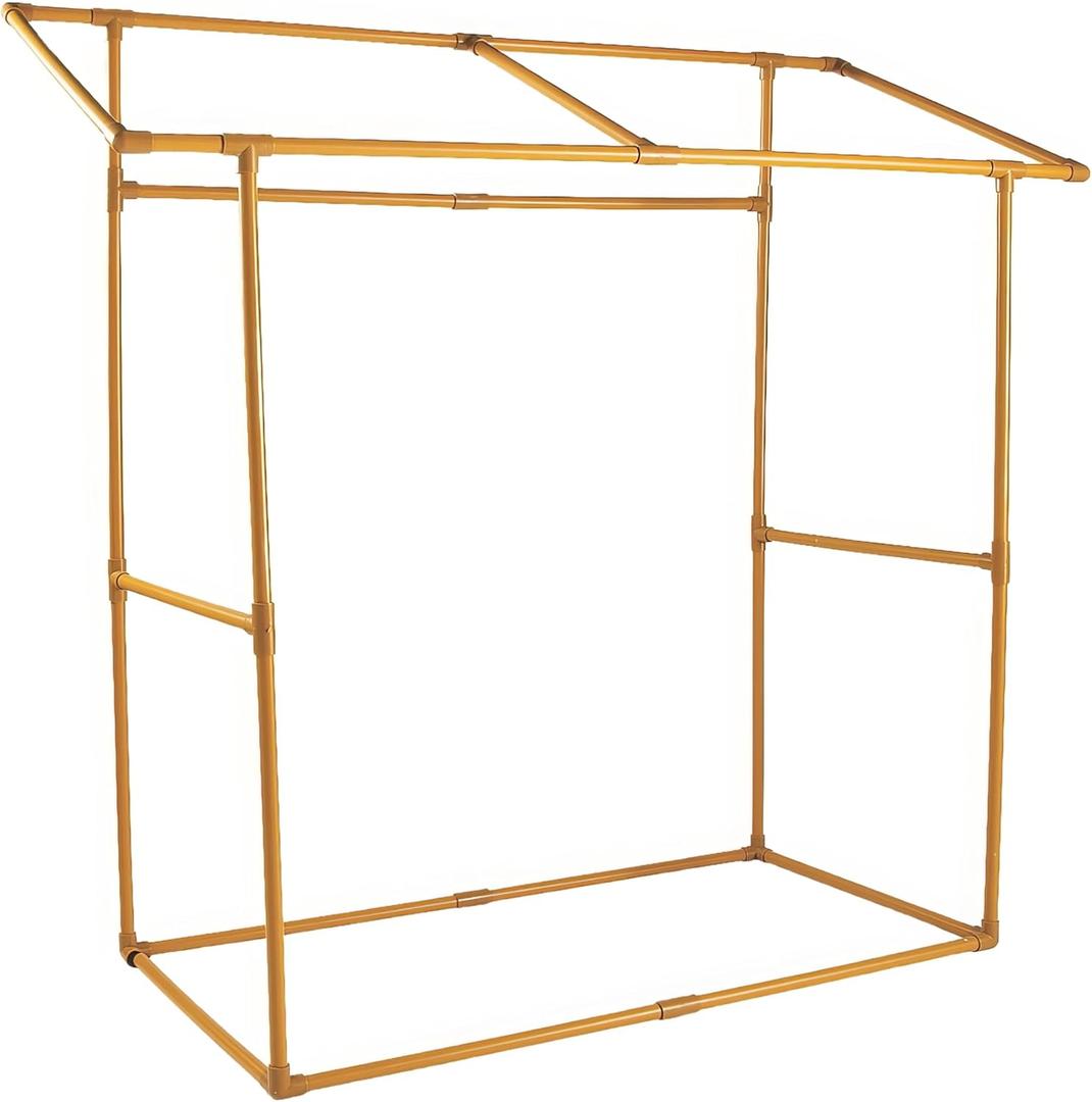 Fun Express Portable Bar Table Stand - Gold Tabletop Tent Base for Events | Dessert Table Display Set for Vendor Craft Fair, Party Tables & Mobile Bar Station | Circus Carnival Theme Setup