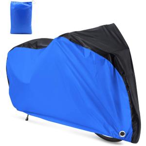 190T Bicycle Cover Roctee Waterproof Dust Resistant Anti-UV Mountain Road Bike Cover Cycle Cover with Storage Bag, 78.7''(L) * 27.6''(W) * 43.3''(H) for XL Size, Portable & Durable(Black & Blue)