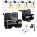 VEXON Hooks for Outdoor String Lights Clips: 25pcs Christmas Light Clips with Waterproof Adhesive for Hanging Balcony Lights - Outside Black String Light Hooks - Decor Garland Hanger - Cable Holders