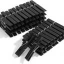 Mr. Pen- Natural Wood Clothes Pins, 50 Pack, 2.9 Inch, Black, Rust Resistant