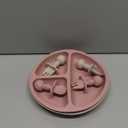 Eascrozn Silicone Feeding Set, Pack of 2 Divided Toddler Plates with Suction, 2 Pack Utensils - Spoons & Forks, BPA Free, Baby Led Weaning Supplies