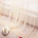 Akiky Princess Canopy Bed Curtains 4 Corners Post Mosquito Net - Cozy Drape Netting 4 Opening Bed Canopy Curtain for Girls Bed Boys Adults (King,Beige)