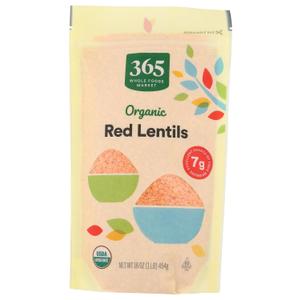 365 by Whole Foods Market, Organic Red Lentils, 16 Ounce