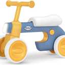 Henry & Colin Baby Balance Bike for Kids - No Pedal 4 Silence Wheels & Soft Seat First Bike, Toddler Walker for Boys & Girls, with Light, Music for 1-3 Year Olds (Blue)