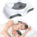 Osteo Cervical Pillow for Neck Pain Relief, Hollow Design Odorless Memory Foam Pillows with Cooling Case, Adjustable Orthopedic Bed Pillow for Sleeping, Support for Side Back Sleepers Queen