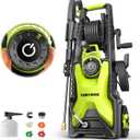 Yeryork 5000 Max Adjustable PSI Pressure Washer,2.5 Max GPM Power Washer with 33 FT Retractable Hose Reel, Stainless Steel Lance, 500ml Foam Cannon, 4-Nozzle Set, Washer for Cars, Fences, Patios