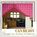 Flutesan 12 Pcs Miniature Dollhouse Wallpaper and Flooring Peel and Stick Mini DIY Self Adhesive Dollhouse Accessories 8.27 x 11.69 Inch (Natural Style)