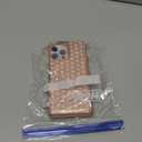 Cavor for iPhone 13 Pro Max Wallet Case with Card Slots Holder,Polka dots PU Leather [Kickstand Feature][Wrist Strap] Double Magnetic Clasp Shockproof Flip Phone Cover - Rose Gold