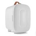 FANSEXPERT Mini Fridge for Bedroom, 4 Liter/6 Cans Skin Care Fridge Small Refrigerator, AC/DC Portable Mini Cooler & Warmer, Small Cosmetic Fridge for Camping, Dorm, Office, Car (White)