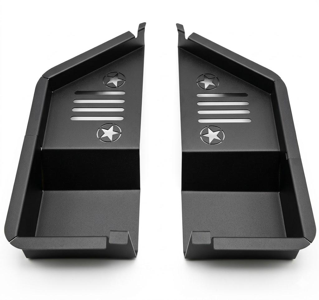 Metal Front Door Pocket Storage Box for Jeep Wrangler JL JLU 4XE 2018-2025 Gladiator