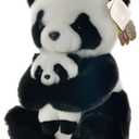 12 Inch Parent-Child Panda Plush Toys Mum and Baby Panda Stuffed Toys