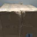 Armen Living Madrid 26" Counter Height Swivel Modern Gray Faux Leather and Brushed Stainless Steel Bar Stool for Kitchen Island Counter