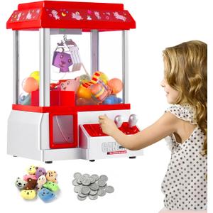 Claw Machine for Kids Toy Mini Claw Machine Candy Grabber Prize Dispenser Vending Machine Arcade Game Machines for Home Party Christmas Birthday Gifts Cool Girl Toys