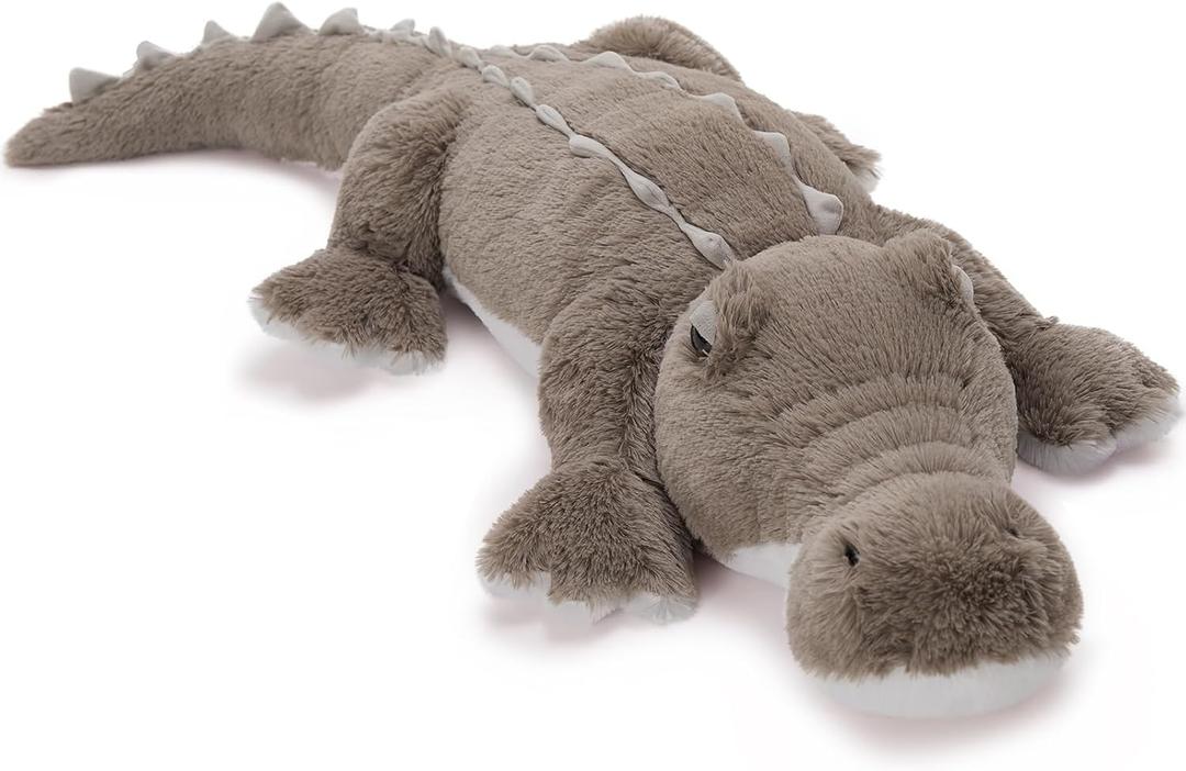 MorisMos 46 inch Giant Alligator Stuffed Animal, Soft Large Alligator Plush Pillow Toy, Big Stuffed Crocodile Gifts for Kids Boys Girls