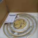 Modern Gold Led Chandelier 3 Rings Gold Dimmable LED Chandeliers Light Fixture for Kitchen Island Height Adjustable Chandelier Led Pendant Light for Dining Room Bedroom Living Room