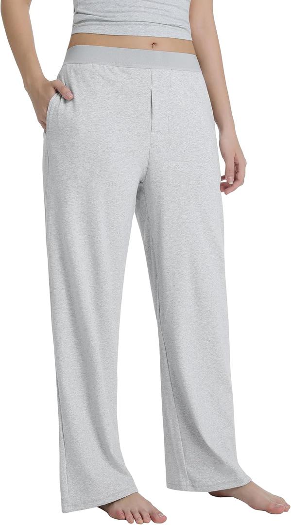 Abonlen Lightweight Loose Pants for Women Casual Lounge Pants Athletic Joggers Yoga Pants with Pockets (Gray, XS)